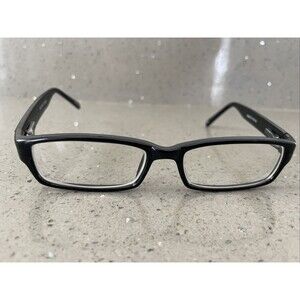 Modern Optical Plasma EYEGLASSES Frames ONLY 51-16-140 Black full rim rectangle